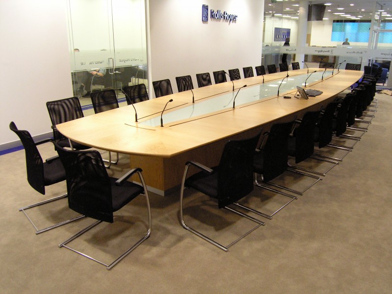 Rolls Royce Derby Boardroom Table oak veneer bespoke furniture
